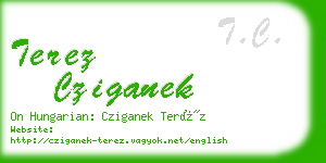 terez cziganek business card